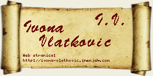 Ivona Vlatković vizit kartica